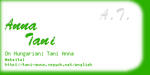 anna tani business card